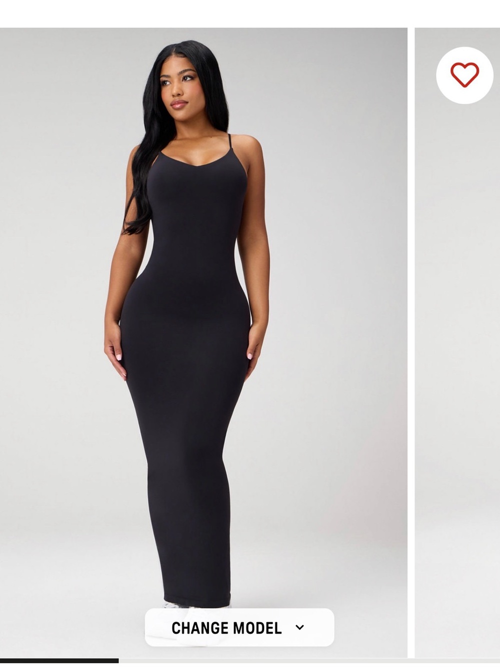 Fabletics Black Spaghetti-Strap Maxi Dress